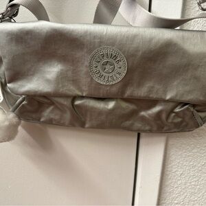 Kipling Metallic Silver Crossbody Bag